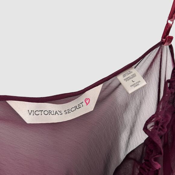 Vintage 90s Victoria's Secret Sheer Maxi Slip Size Large - Picture 4 of 5